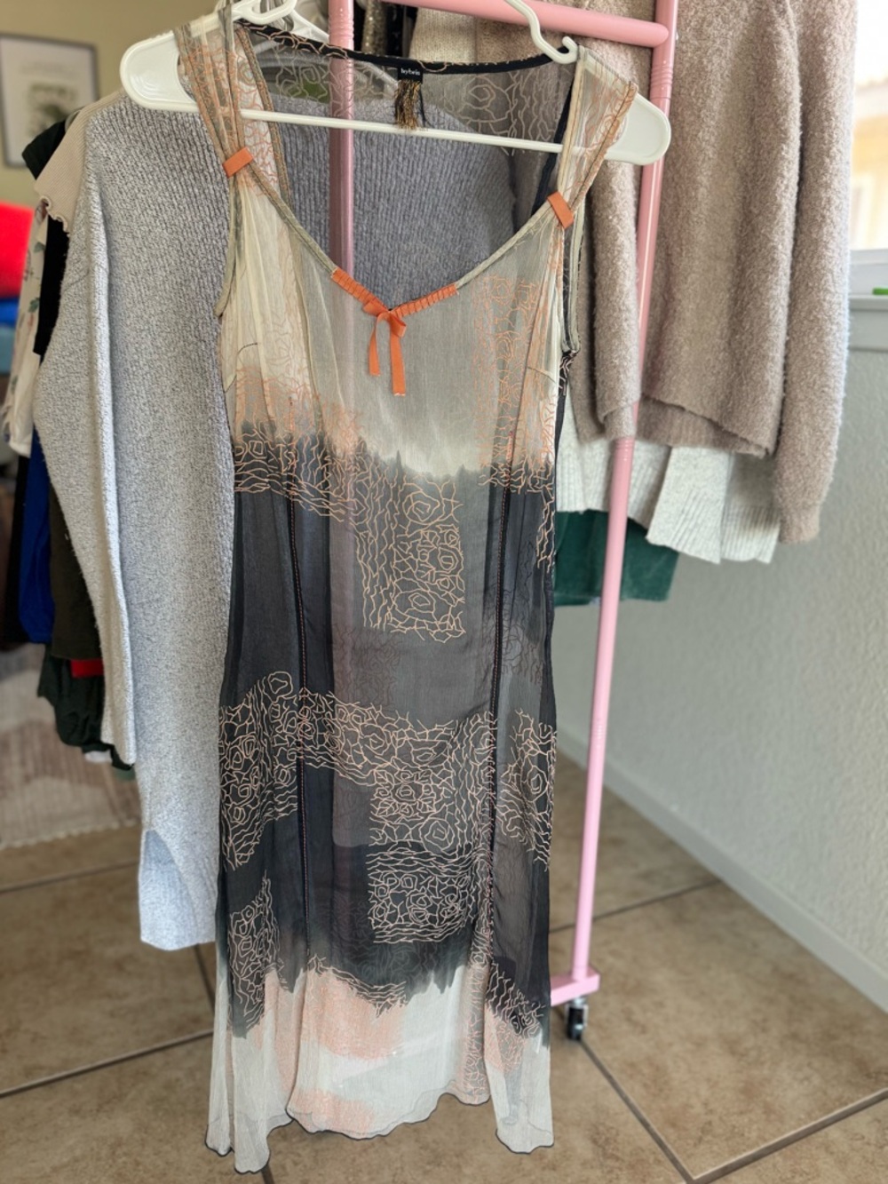 Made in Italy 100% silk Sheer Hybris Dress